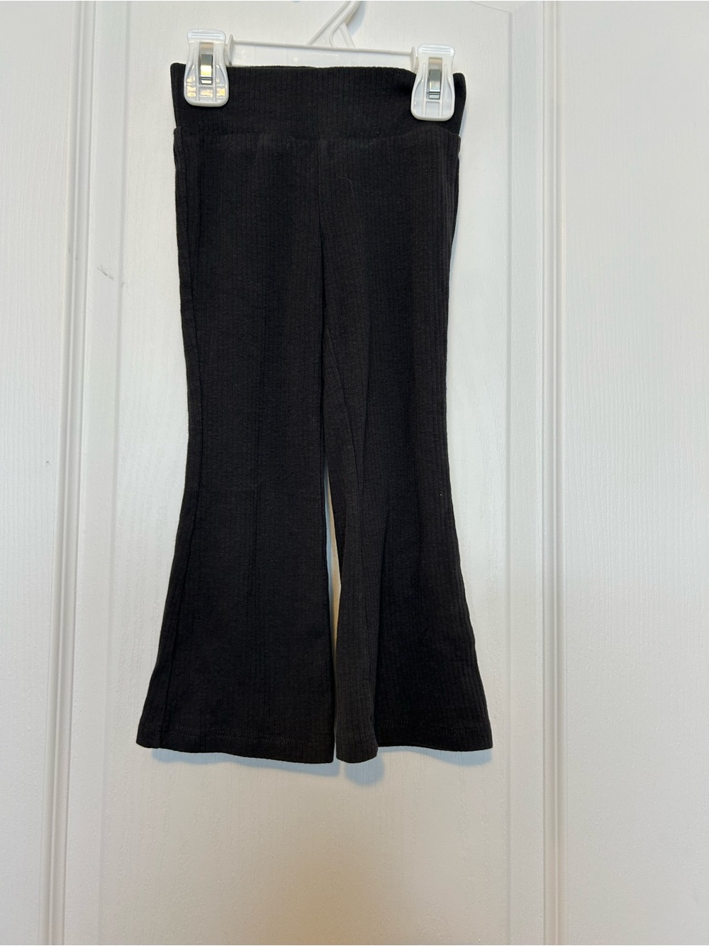 H&M Black Ribbed Flared Leggings